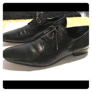 Bruno Magli black leather men shoes